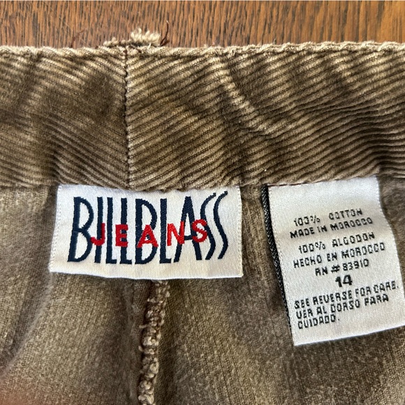 2pr Set/14s corduroy pants: Bill Blass Camel Brown plus Dress Barn Dark Green. - Picture 2 of 9